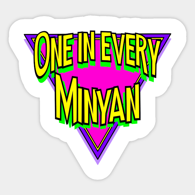 Yiddish: Minyin Sticker by Retro-Matic